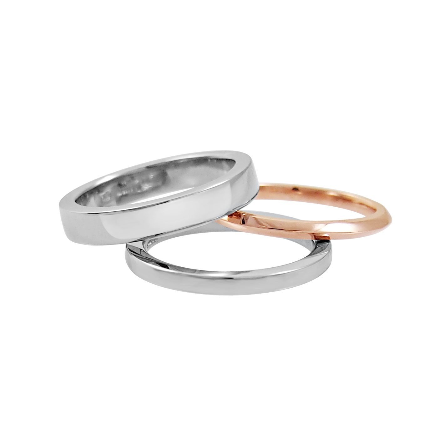 Palladium rose clearance gold ring